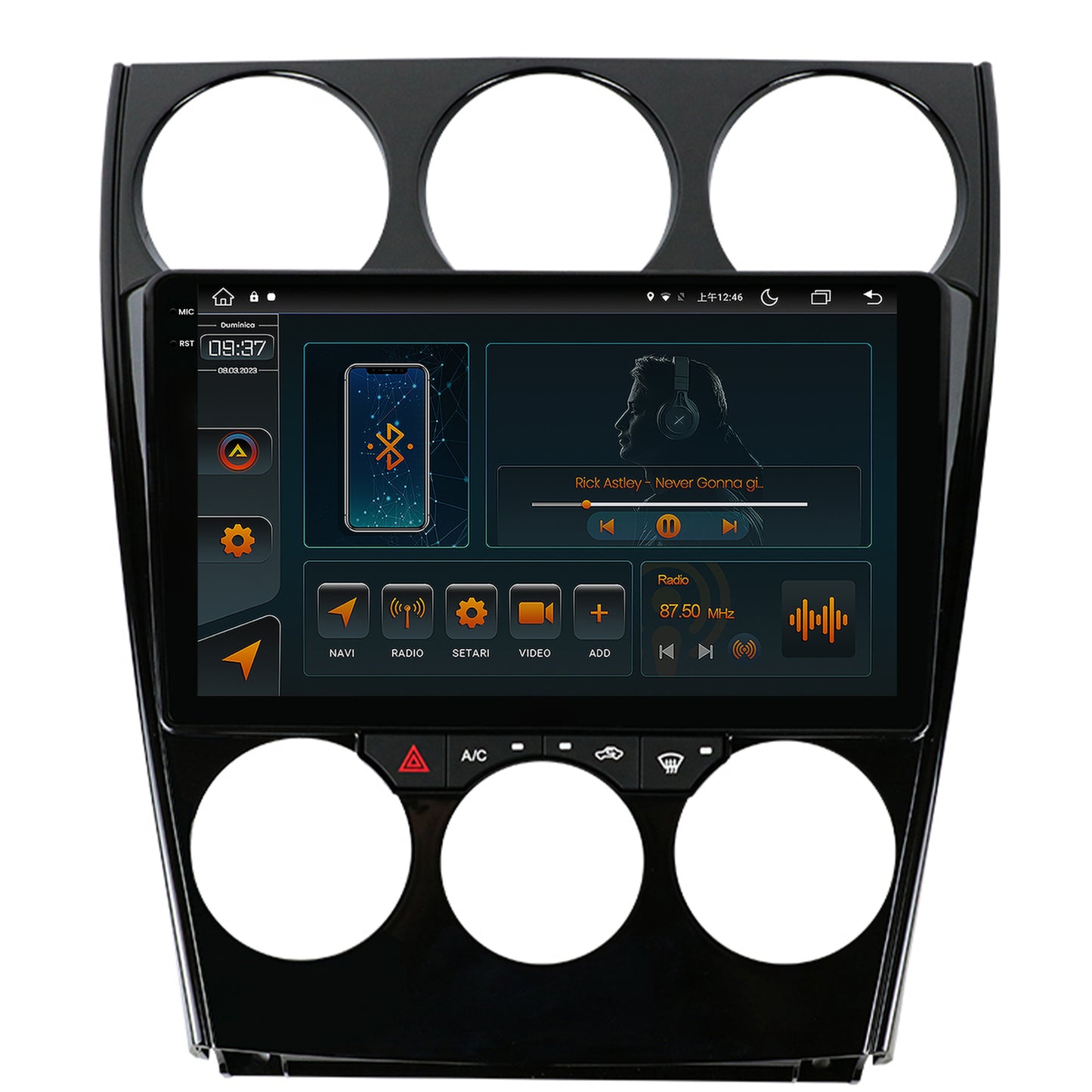 Navigatie Mazda 6 (2002-2008), Android, V-Octacore / 4GB RAM + 64GB ROM, 9.5 Inch - AD-BGV9004+AD-BGRKIT321
