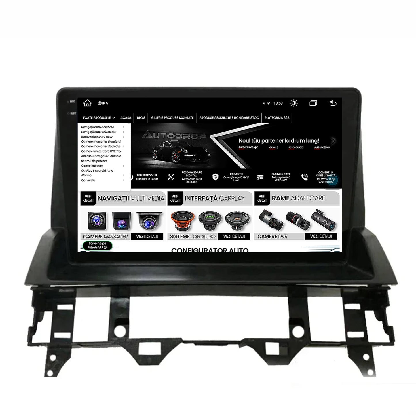 Navigatie Mazda 6 (2002-2008), Android, V-Octacore / 4GB RAM + 64GB ROM, 10.36 Inch - AD-BGV10004+AD-BGRKIT321V2