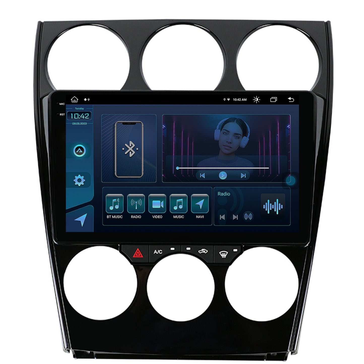 Navigatie Mazda 6 (2002-2008), Android, X-Octacore / 8GB RAM + 256GB ROM, 9.5 Inch - AD-BGX9008+AD-BGRKIT321
