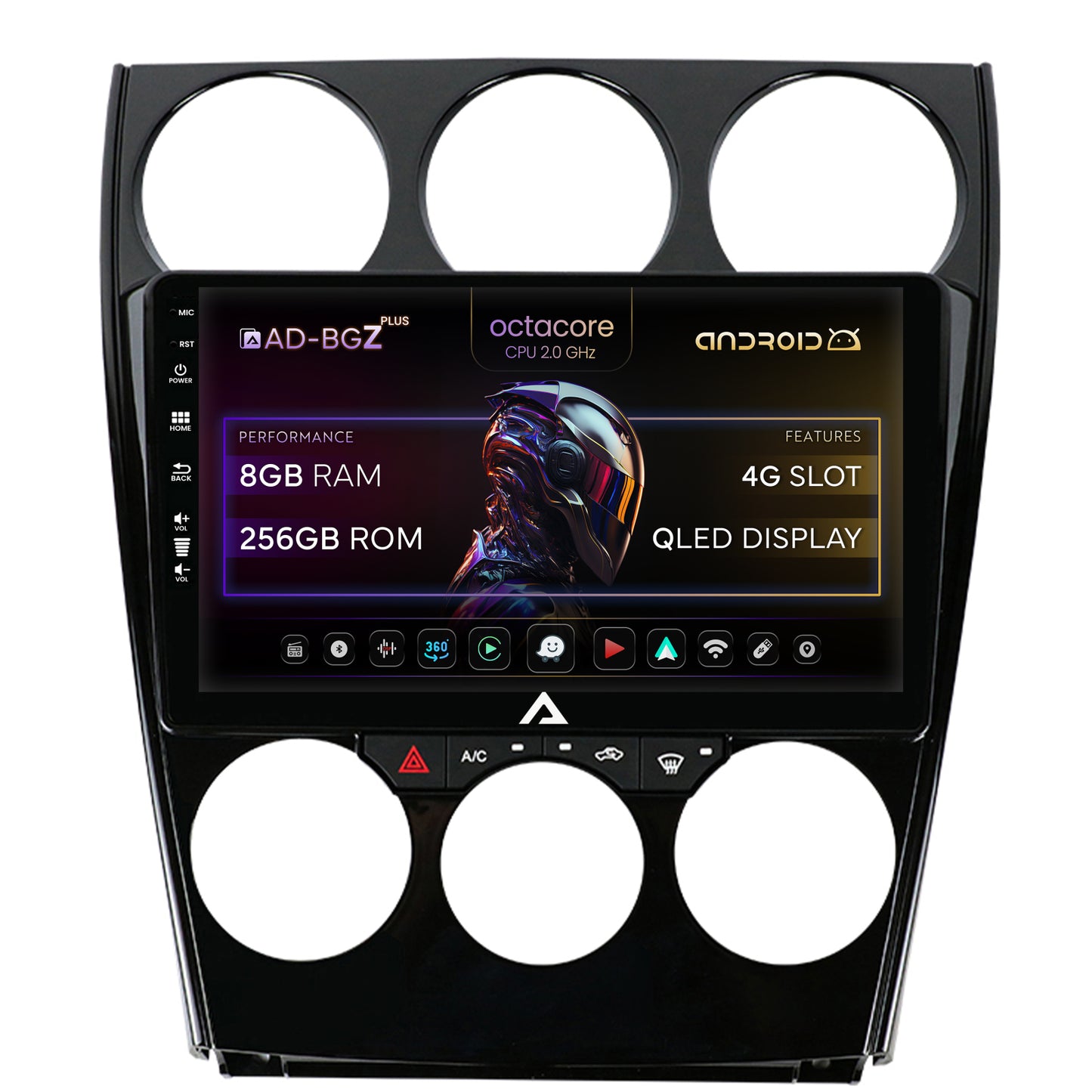 Navigatie Mazda 6 (2002-2008), Android, Z-Octacore / 8GB RAM + 256GB ROM, 9 Inch - AD-BGZ9008+AD-BGRKIT321