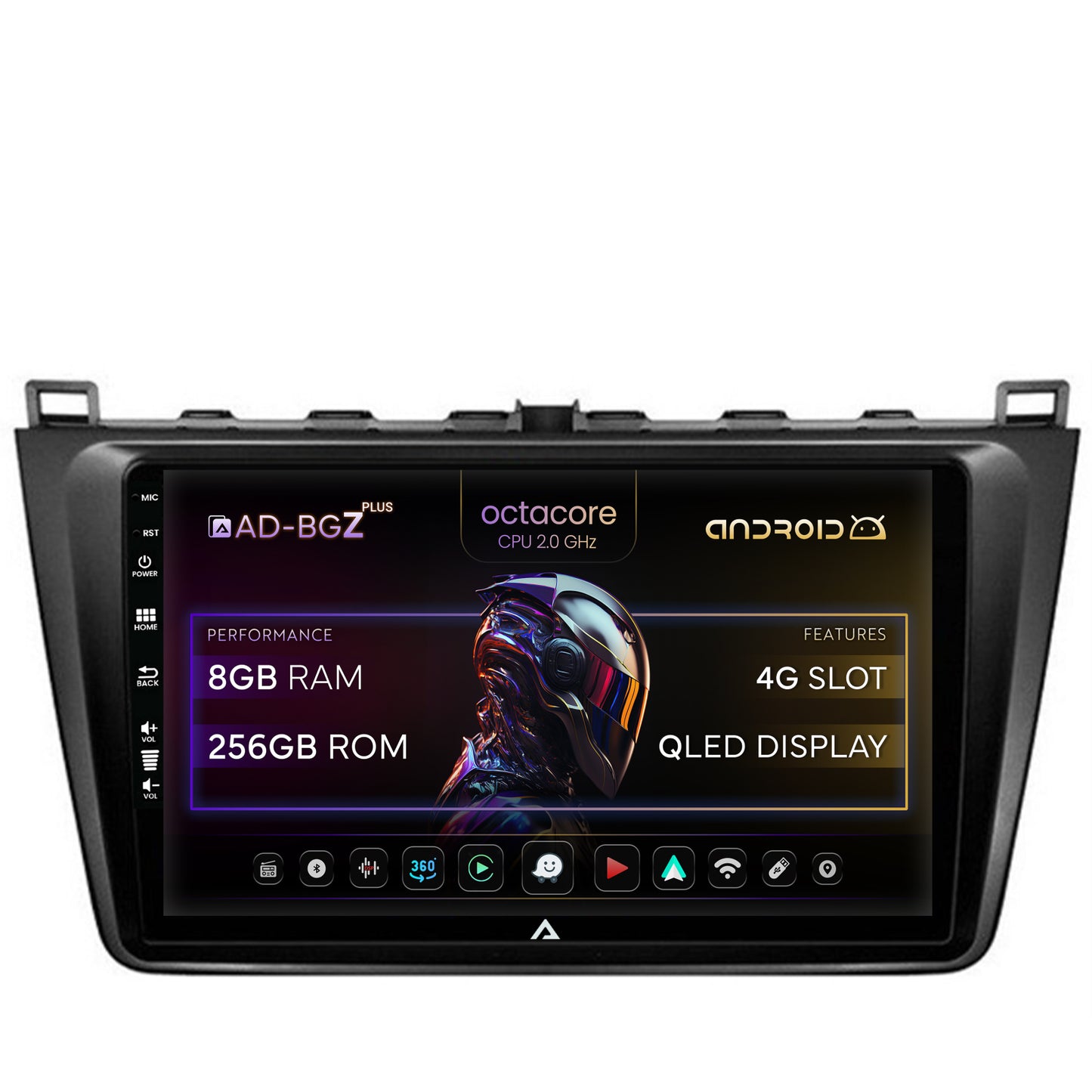 Navigatie Mazda 6 (2008-2013), Android, Z-Octacore / 8GB RAM + 256GB ROM, 9 Inch - AD-BGZ9008+AD-BGRKIT328