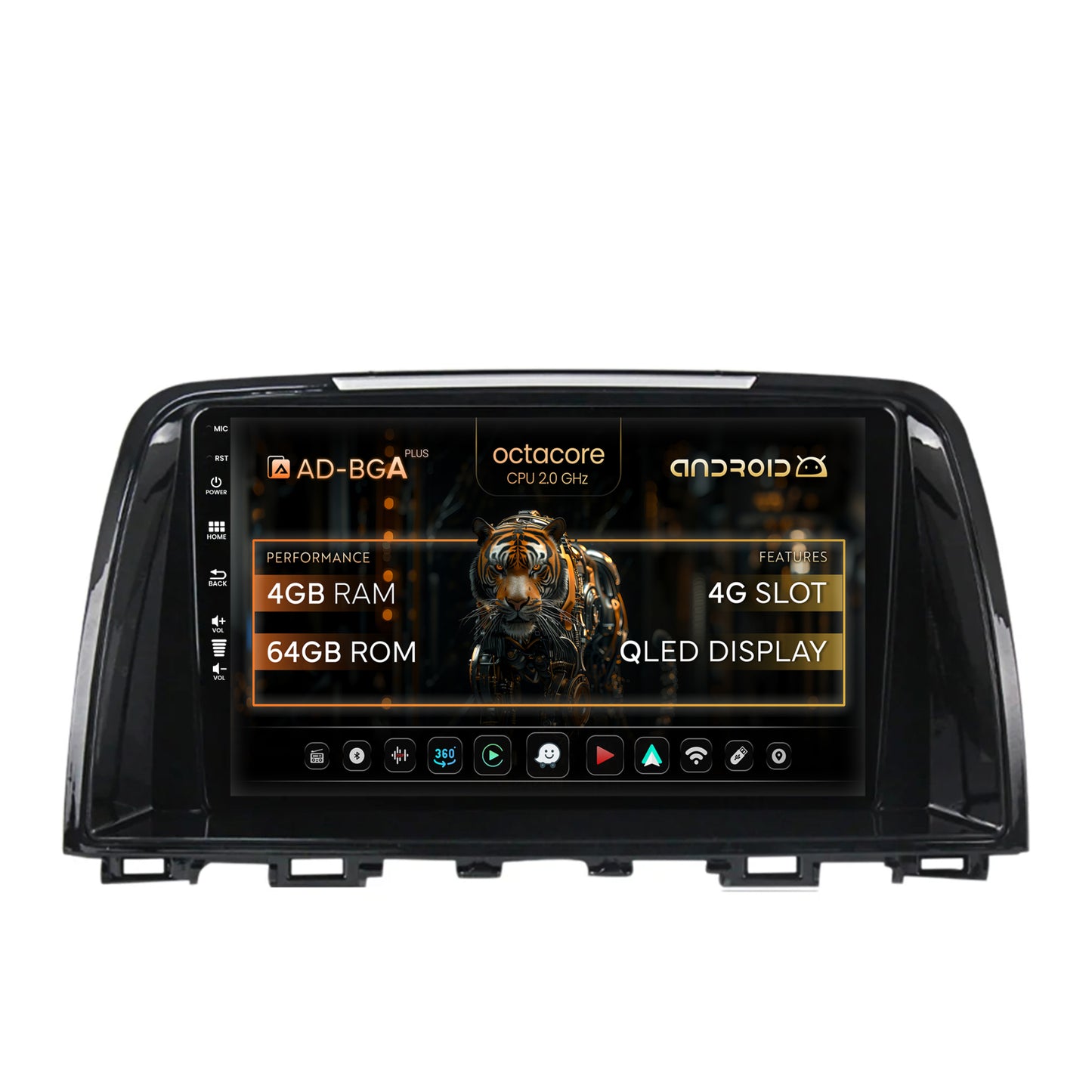 Navigatie Mazda 6 (2013-2015), Android, A-Octacore / 4GB RAM + 64GB ROM, 9 Inch - AD-BGA9004+AD-BGRKIT328v2