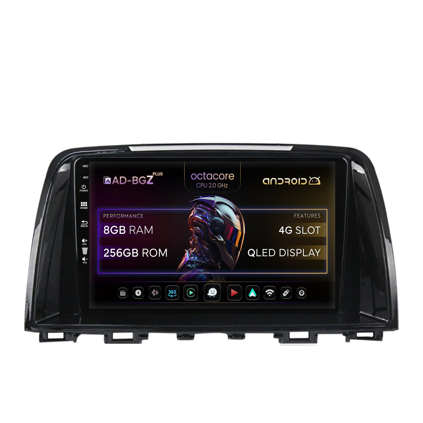 Navigatie Mazda 6 (2013-2015), Android, Z-Octacore / 8GB RAM + 256GB ROM, 9 Inch - AD-BGZ9008+AD-BGRKIT328v2