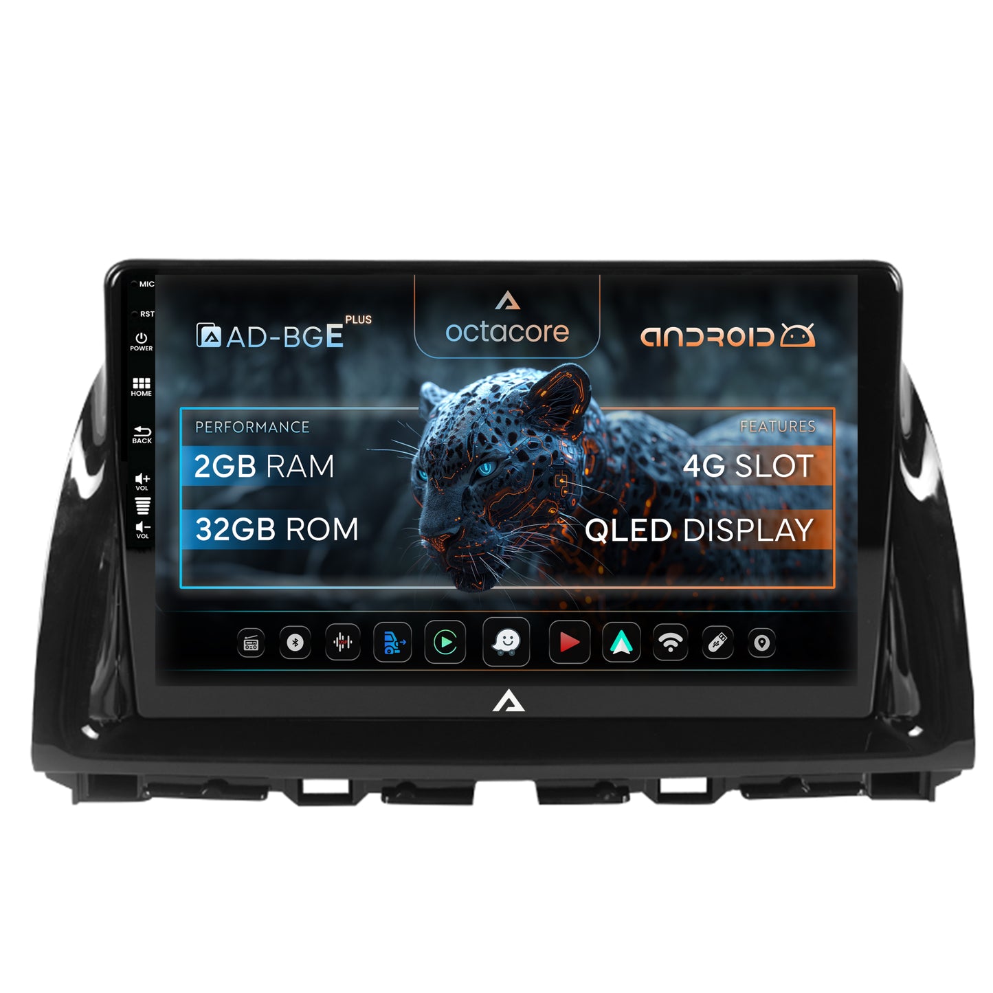 Navigatie Mazda CX-5 (2012-2015), Android, E-Octacore / 2GB RAM + 32GB ROM, 10.1 Inch - AD-BGE10002+AD-BGRKIT319