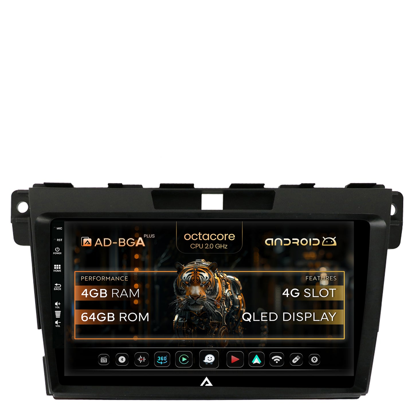 Navigatie Mazda CX-7 (2008-2013), Android, A-Octacore / 4GB RAM + 64GB ROM, 9 Inch - AD-BGA9004+AD-BGRKIT326