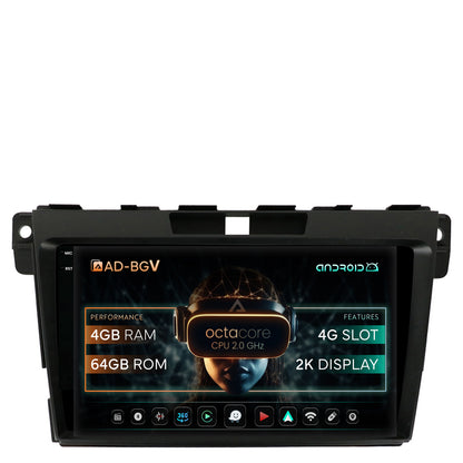Navigatie Mazda CX-7 (2008-2013), Android, V-Octacore / 4GB RAM + 64GB ROM, 9.5 Inch - AD-BGV9004+AD-BGRKIT326