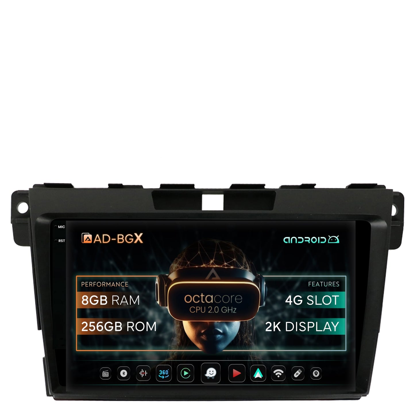 Navigatie Mazda CX-7 (2008-2013), Android, X-Octacore / 8GB RAM + 256GB ROM, 9.5 Inch - AD-BGX9008+AD-BGRKIT326
