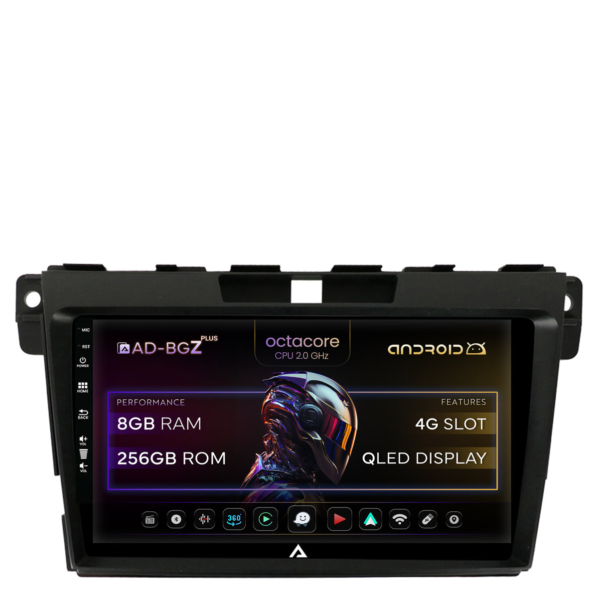 Navigatie Mazda CX-7 (2008-2013), Android, Z-Octacore / 8GB RAM + 256GB ROM, 9 Inch - AD-BGZ9008+AD-BGRKIT326