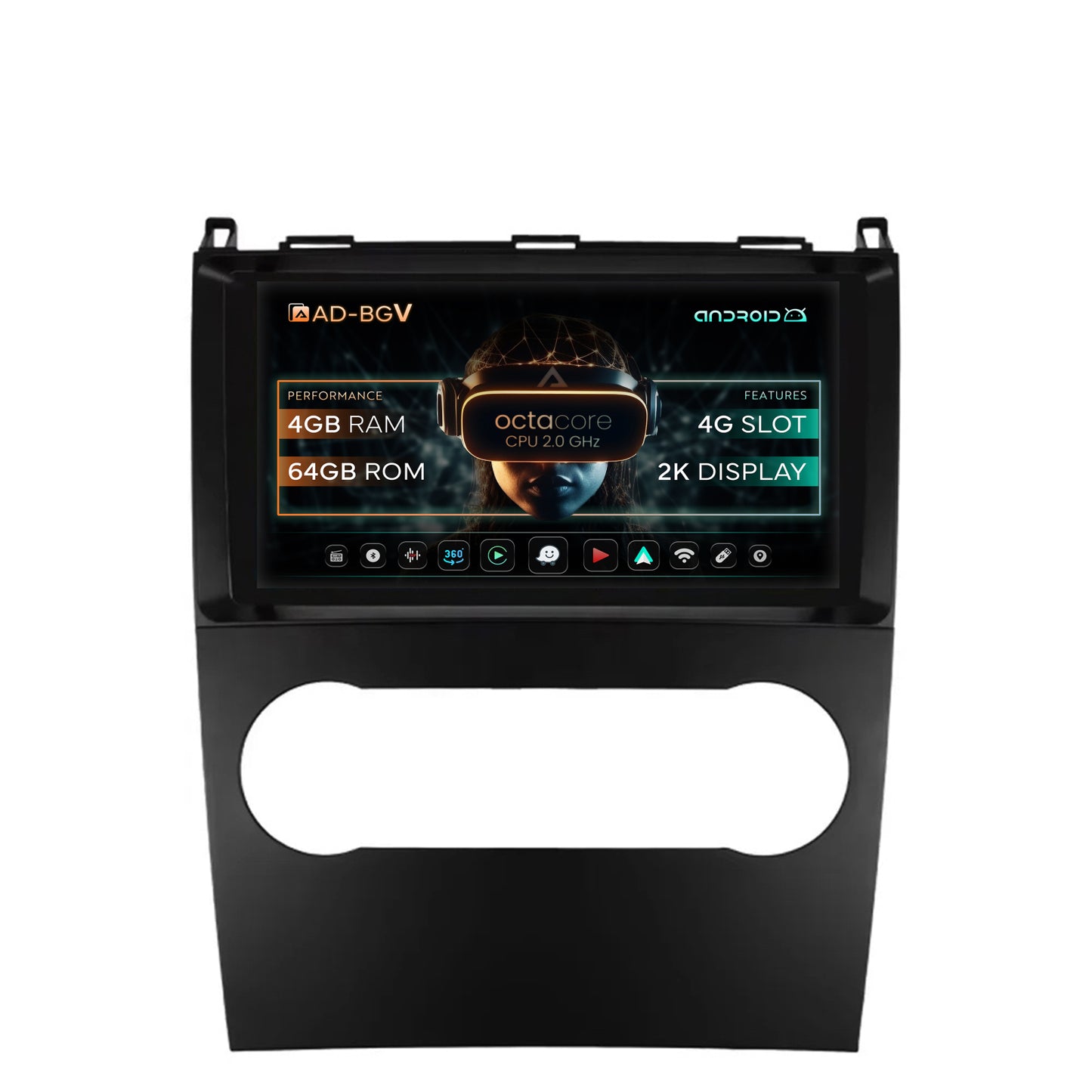 Navigatie Mercedes Benz A/B Class (2004-2011), Android, V-Octacore / 4GB RAM + 64GB ROM, 9.5 Inch - AD-BGV9004+AD-BGRKIT420