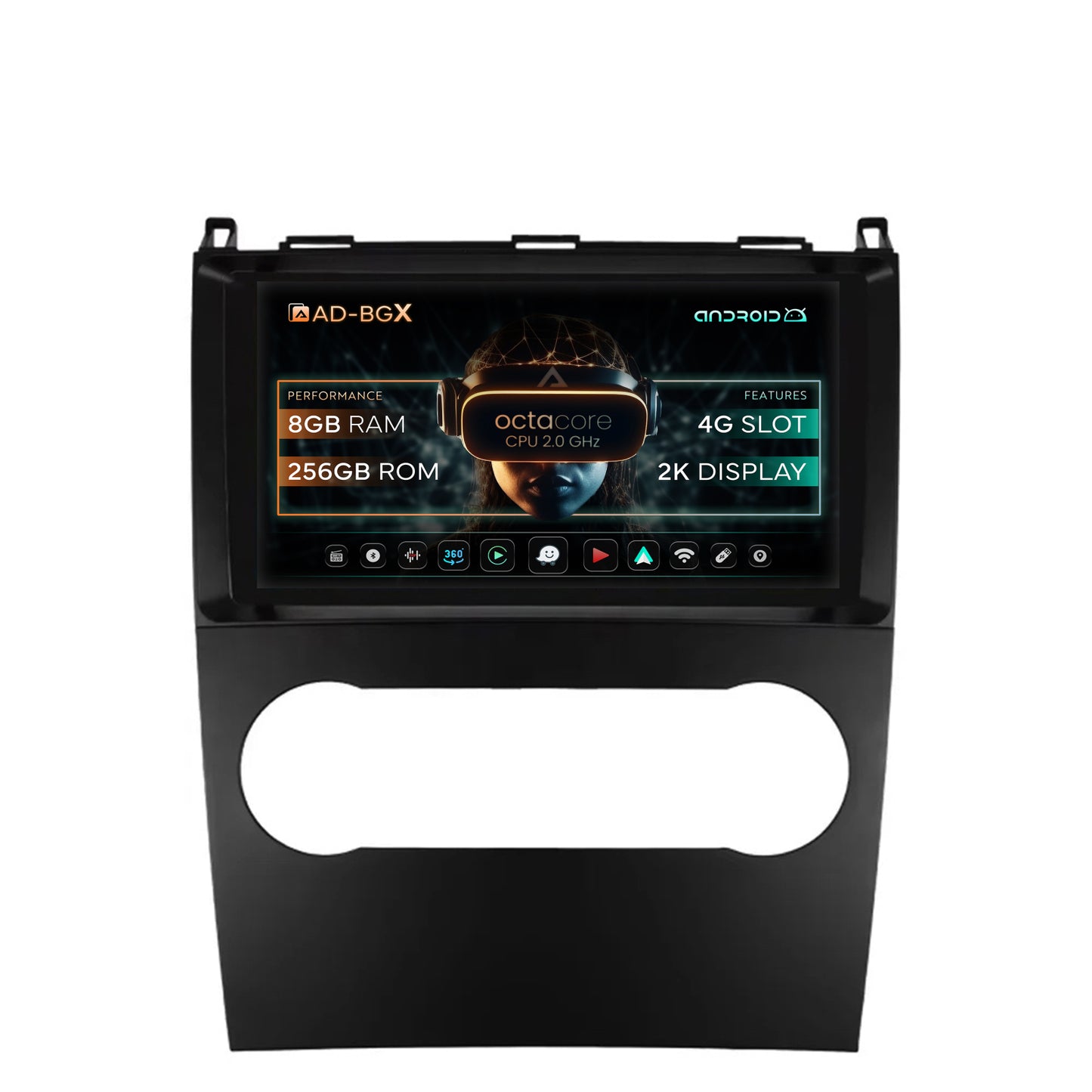 Navigatie Mercedes Benz A/B Class (2004-2011), Android, X-Octacore / 8GB RAM + 256GB ROM, 9.5 Inch - AD-BGX9008+AD-BGRKIT420