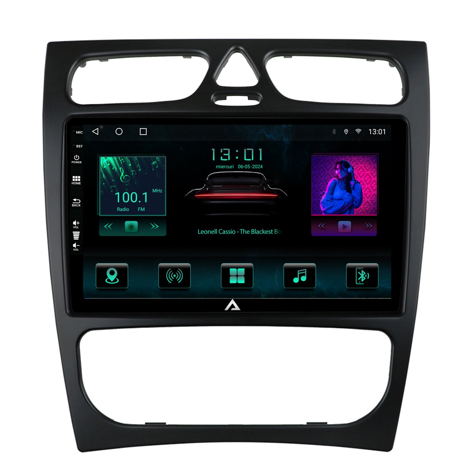 Navigatie Mercedes Benz C-Class W203 (2000-2005), Android, A-Octacore / 4GB RAM + 64GB ROM, 9 INCH - AD-BGA9004+AD-BGRKIT416