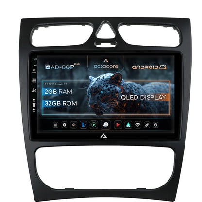 Navigatie Mercedes Benz C-Class W203 (2000-2005), Android, P-Octacore / 2GB RAM + 32GB ROM, 9 Inch - AD-BGP9002+AD-BGRKIT416