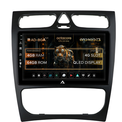 Navigatie Mercedes Benz C-Class W203 (2000-2005), Android, A-Octacore / 4GB RAM + 64GB ROM, 9 INCH - AD-BGA9004+AD-BGRKIT416