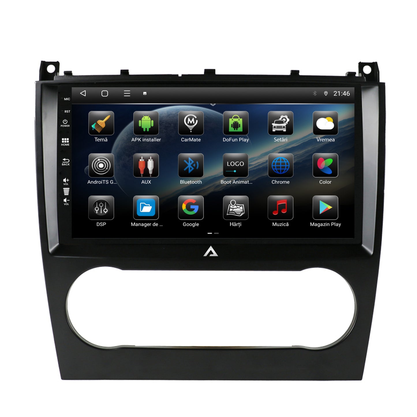 Navigatie Mercedes Benz C-Class W203 (2004-2008), Android, P-Octacore / 2GB RAM + 32GB ROM, 9 Inch - AD-BGP9002+AD-BGRKIT414