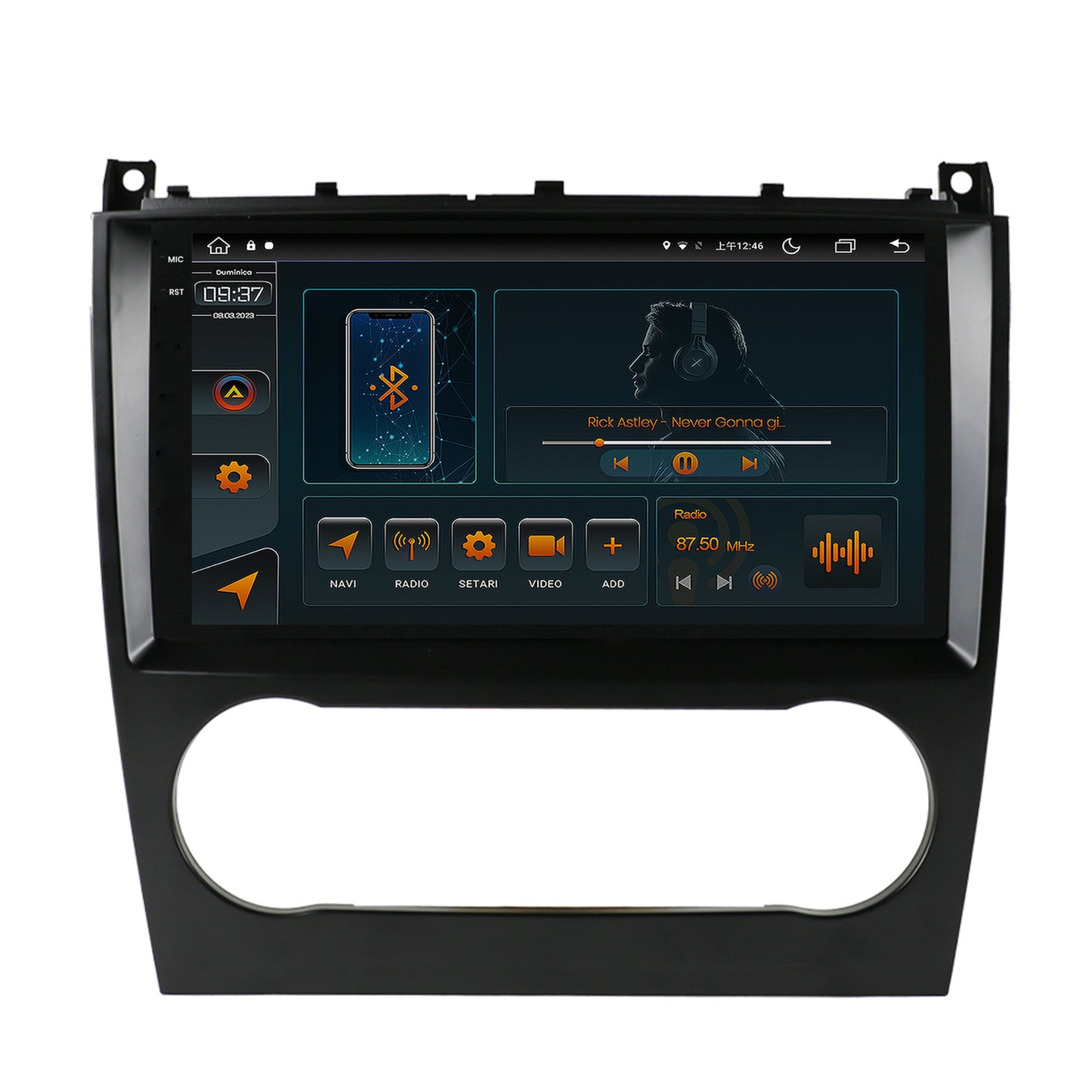 Navigatie Mercedes Benz C-Class W203 (2004-2011), Android, V-Octacore / 4GB RAM + 64GB ROM, 9.5 Inch - AD-BGV9004+AD-BGRKIT414