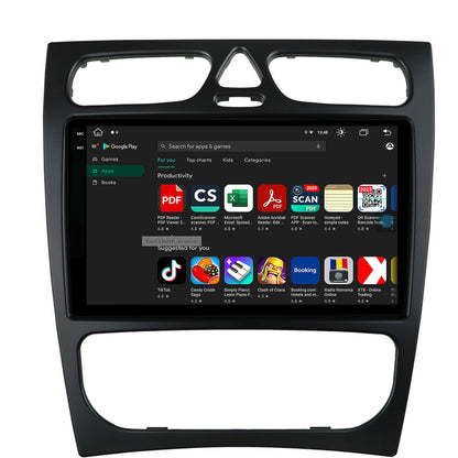 Navigatie Mercedes Benz C-Class W203 (2000-2005), Android, X-Octacore / 8GB RAM + 256GB ROM, 9.5 Inch - AD-BGX9008+AD-BGRKIT416