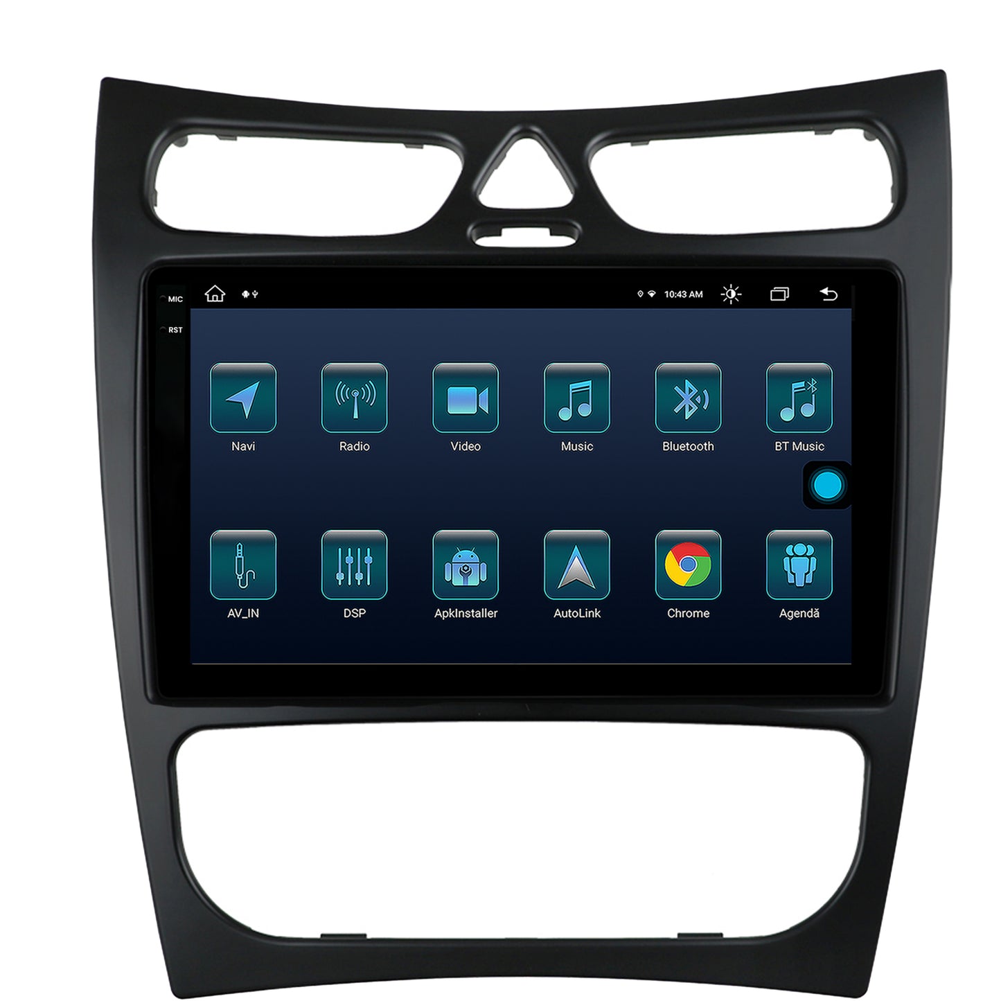 Navigatie Mercedes Benz CLK W209 (2000-2005), Android, X-Octacore / 8GB RAM + 256GB ROM, 9.5 Inch - AD-BGX9008+AD-BGRKIT416V2