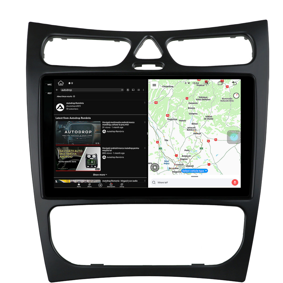 Navigatie Mercedes Benz CLK W209 (2000-2005), Android, X-Octacore / 8GB RAM + 256GB ROM, 9.5 Inch - AD-BGX9008+AD-BGRKIT416V2