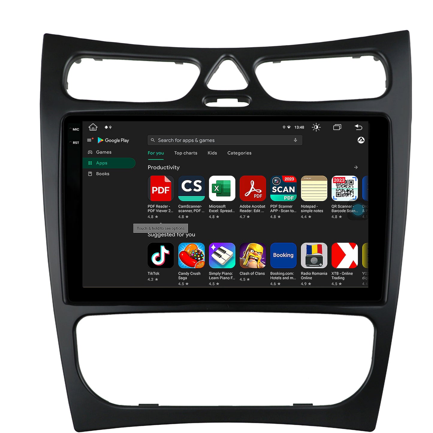 Navigatie Mercedes Benz CLK W209 (2000-2005), Android, X-Octacore / 8GB RAM + 256GB ROM, 9.5 Inch - AD-BGX9008+AD-BGRKIT416V2