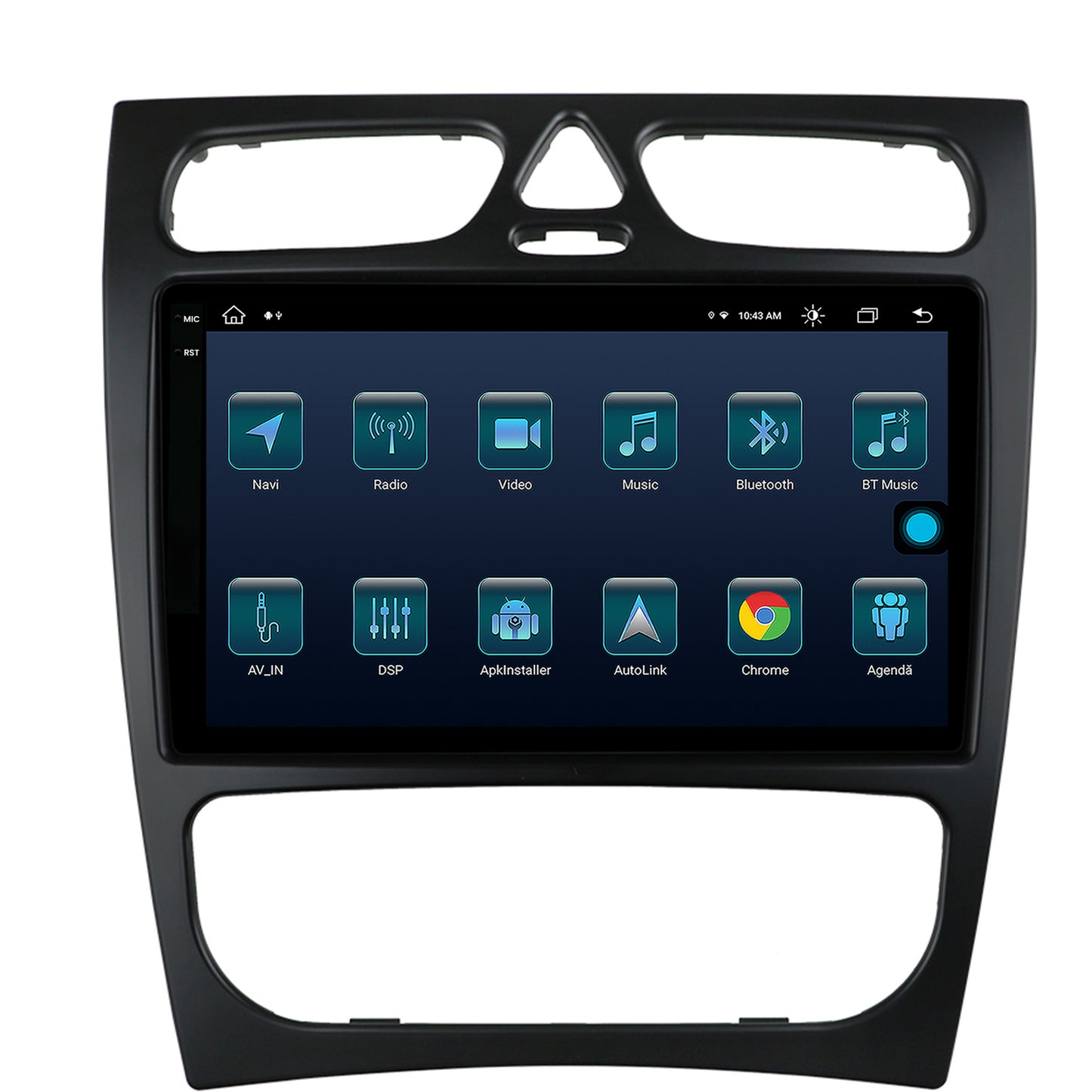 Navigatie Mercedes Benz C-Class W203 (2000-2005), Android, X-Octacore / 8GB RAM + 256GB ROM, 9.5 Inch - AD-BGX9008+AD-BGRKIT416
