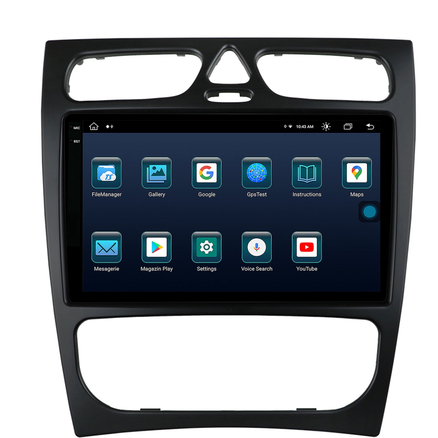 Navigatie Mercedes Benz C-Class W203 (2000-2005), Android, X-Octacore / 8GB RAM + 256GB ROM, 9.5 Inch - AD-BGX9008+AD-BGRKIT416