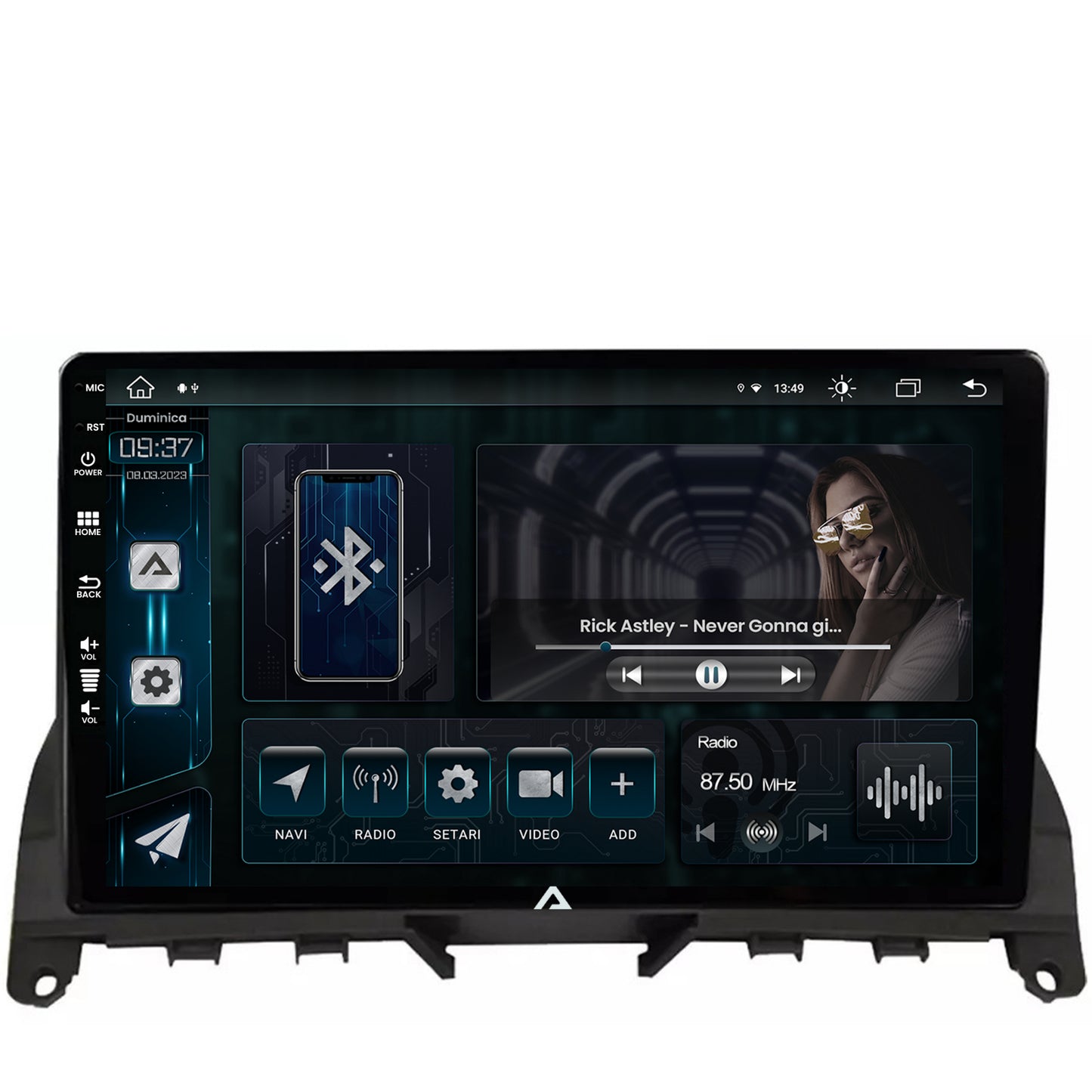 Navigatie Mercedes Benz C-Class W204 (2006-2012), Android, Z-Octacore / 8GB RAM + 256GB ROM, 9 Inch - AD-BGZ9008+AD-BGRKIT419