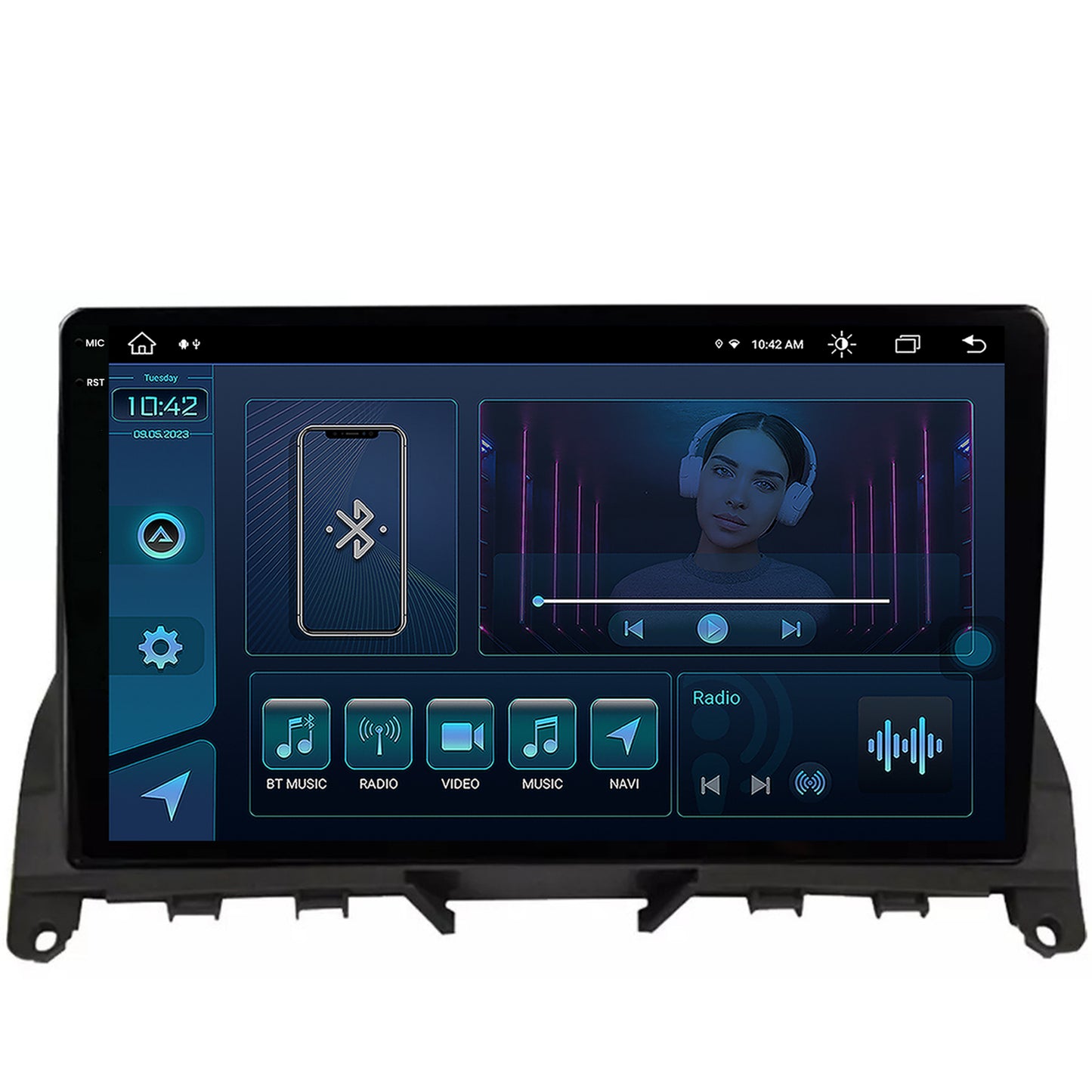 Navigatie Mercedes Benz C-Class W204 (2006-2012), Android, X-Octacore / 8GB RAM + 256GB ROM, 9.5 Inch - AD-BGX9008+AD-BGRKIT419