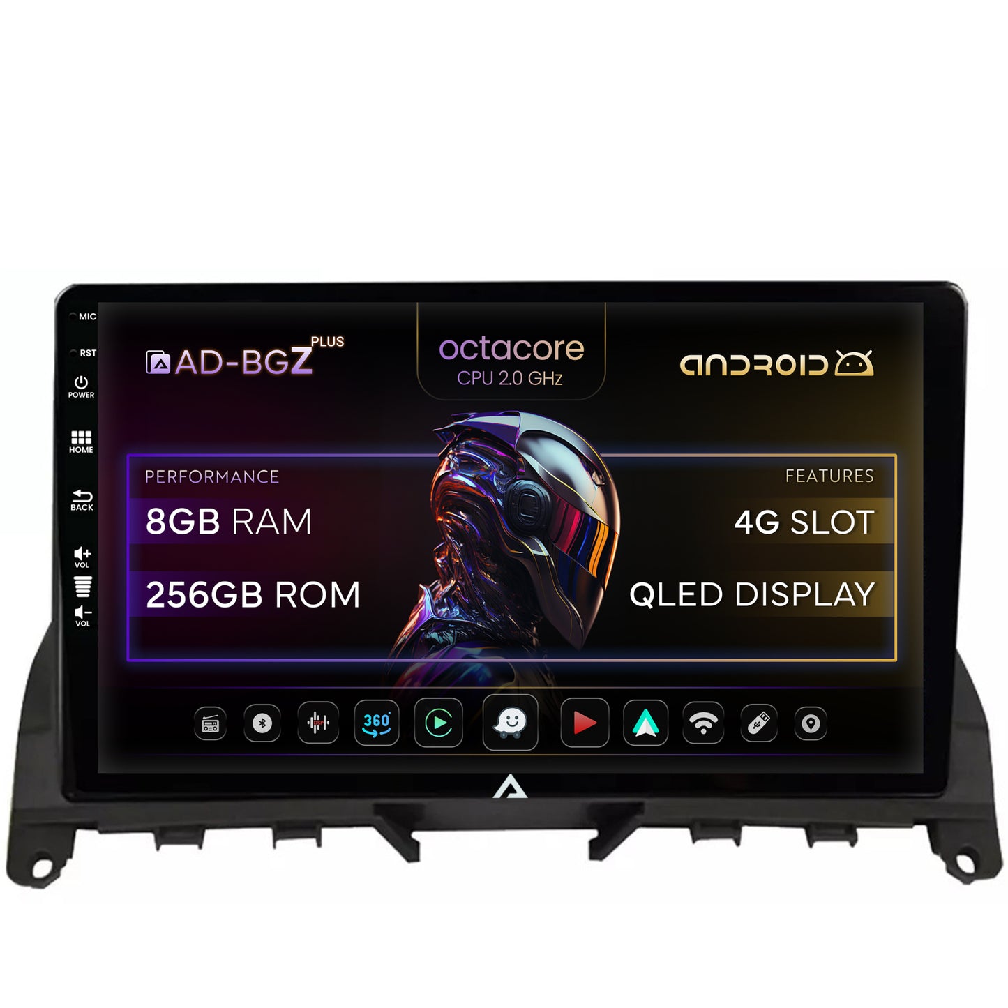 Navigatie Mercedes Benz C-Class W204 (2006-2012), Android, Z-Octacore / 8GB RAM + 256GB ROM, 9 Inch - AD-BGZ9008+AD-BGRKIT419