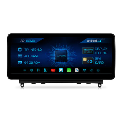 Navigatie Mercedes Benz C-Class W204 (2007-2010), NTG 4.0, Android 13, MB-Octacore, 4GB RAM + 64GB ROM, 12.3 Inch - AD-BGMB1200440+AD-BGRKITMB003