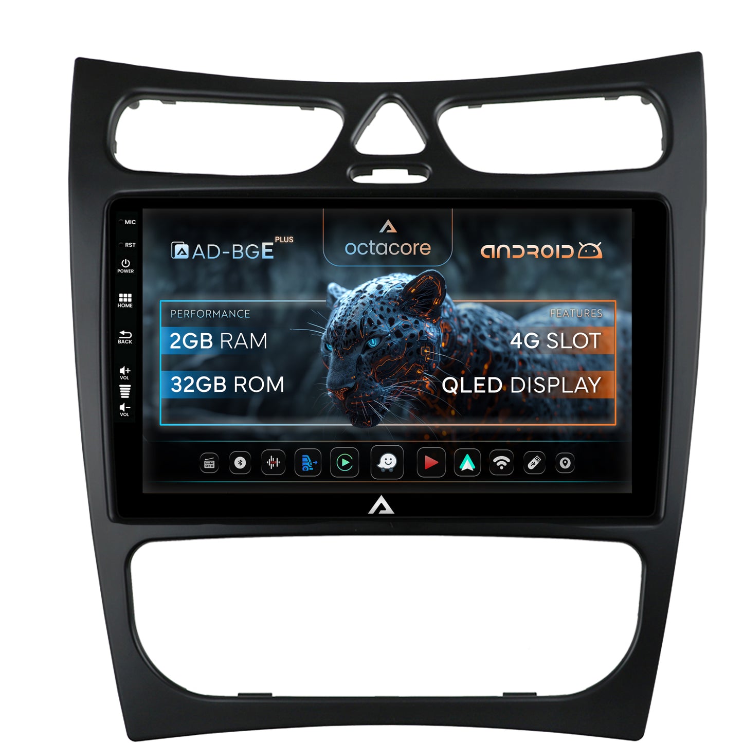 Navigatie Mercedes Benz CLK W209 (2000-2005) (2000-2005), Android, E-Octacore / 2GB RAM + 32GB ROM, 9 Inch - AD-BGE9002+AD-BGRKIT416V2