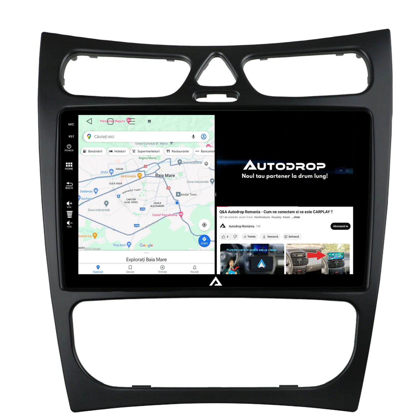 Navigatie Mercedes Benz CLK W209 (2000-2005) (2000-2005), Android, E-Octacore / 2GB RAM + 32GB ROM, 9 Inch - AD-BGE9002+AD-BGRKIT416V2