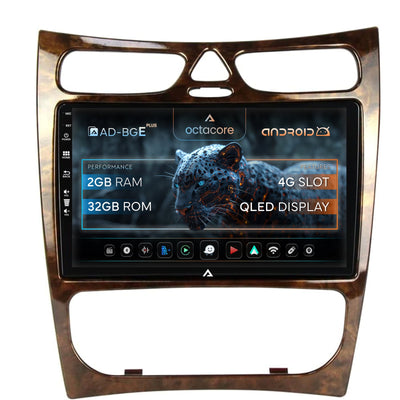 Navigatie Mercedes Benz CLK W209 (2000-2005), Android, E-Octacore / 2GB RAM + 32GB ROM, 9 Inch - AD-BGE9002+AD-BGRKIT416V4