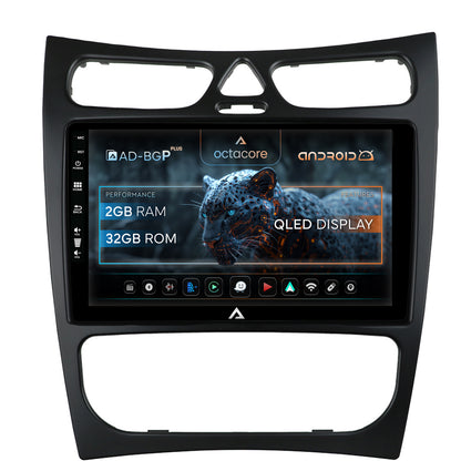 Navigatie Mercedes Benz CLK W209 (2000-2005), Android, P-Octacore / 2GB RAM + 32GB ROM, 9 Inch - AD-BGP9002+AD-BGRKIT416V2