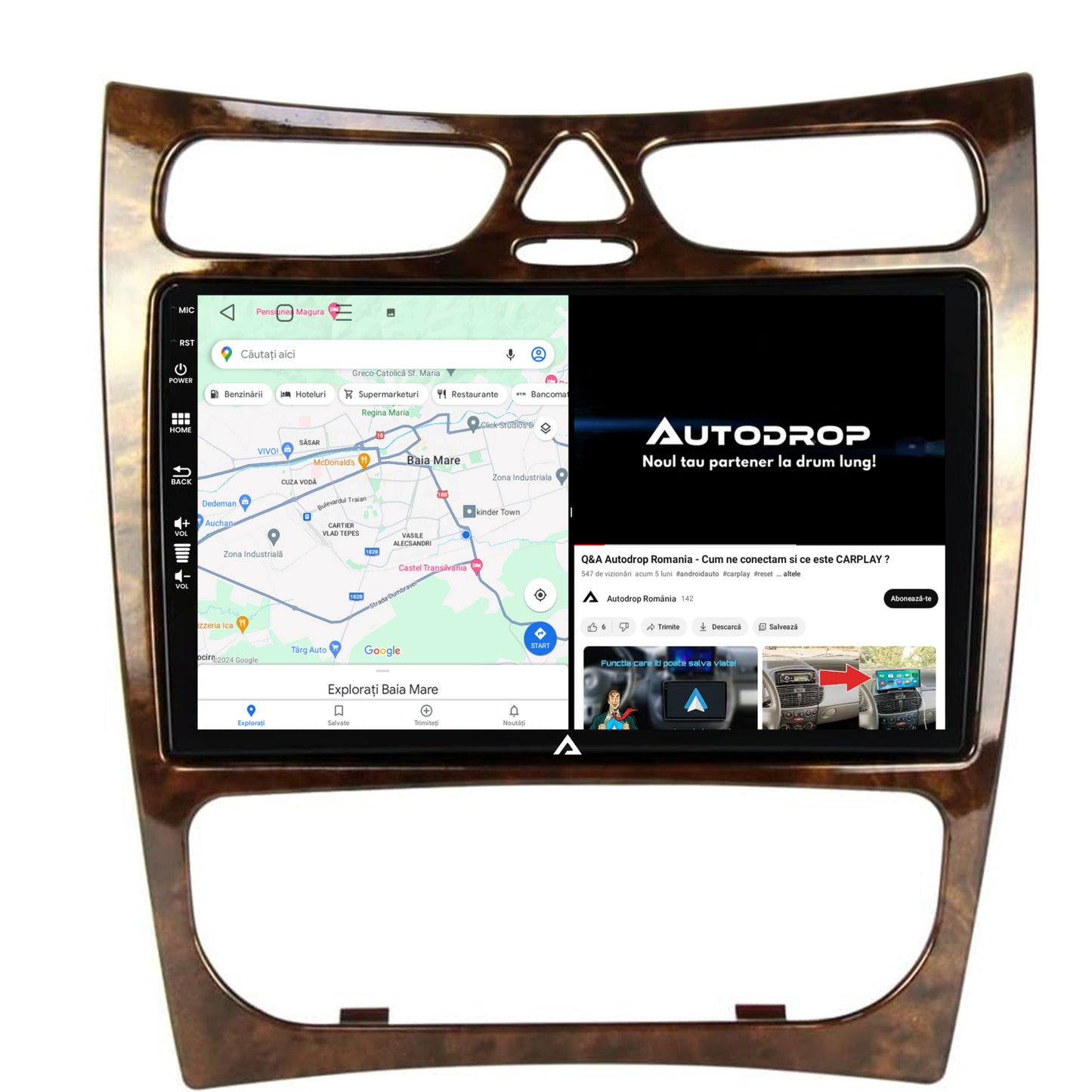 Navigatie Mercedes Benz CLK W209 (2000-2005), Android, P-Octacore / 2GB RAM + 32GB ROM, 9 Inch - AD-BGP9002+AD-BGRKIT416V4