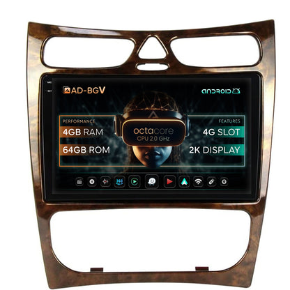 Navigatie Mercedes Benz CLK W209 (2000-2005), Android, V-Octacore / 4GB RAM + 64GB ROM, 9.5 Inch - AD-BGV9004+AD-BGRKIT416V4