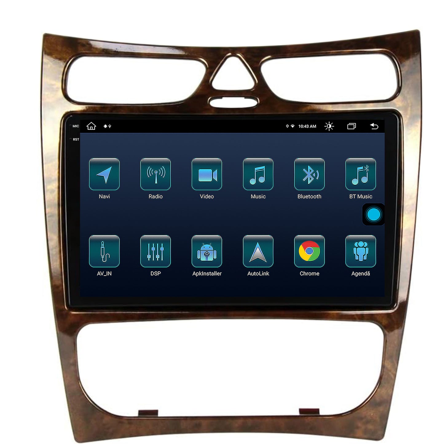 Navigatie Mercedes Benz CLK W209 (2000-2005), Android, X-Octacore / 8GB RAM + 256GB ROM, 9.5 Inch - AD-BGX9008+AD-BGRKIT416V4