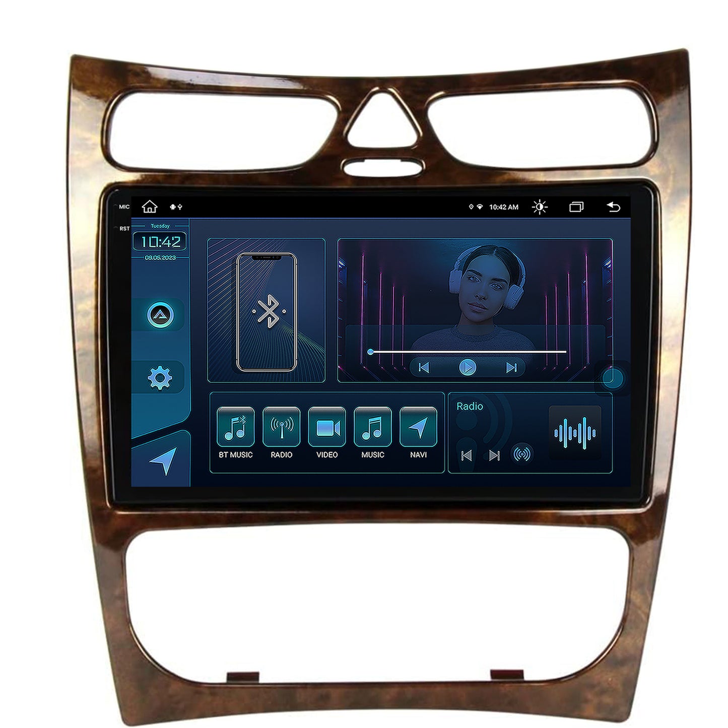 Navigatie Mercedes Benz CLK W209 (2000-2005), Android, X-Octacore / 8GB RAM + 256GB ROM, 9.5 Inch - AD-BGX9008+AD-BGRKIT416V4