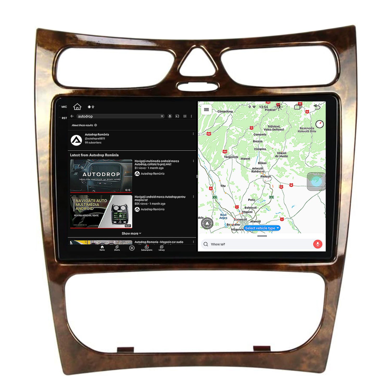 Navigatie Mercedes Benz CLK W209 (2000-2005), Android, X-Octacore / 8GB RAM + 256GB ROM, 9.5 Inch - AD-BGX9008+AD-BGRKIT416V4