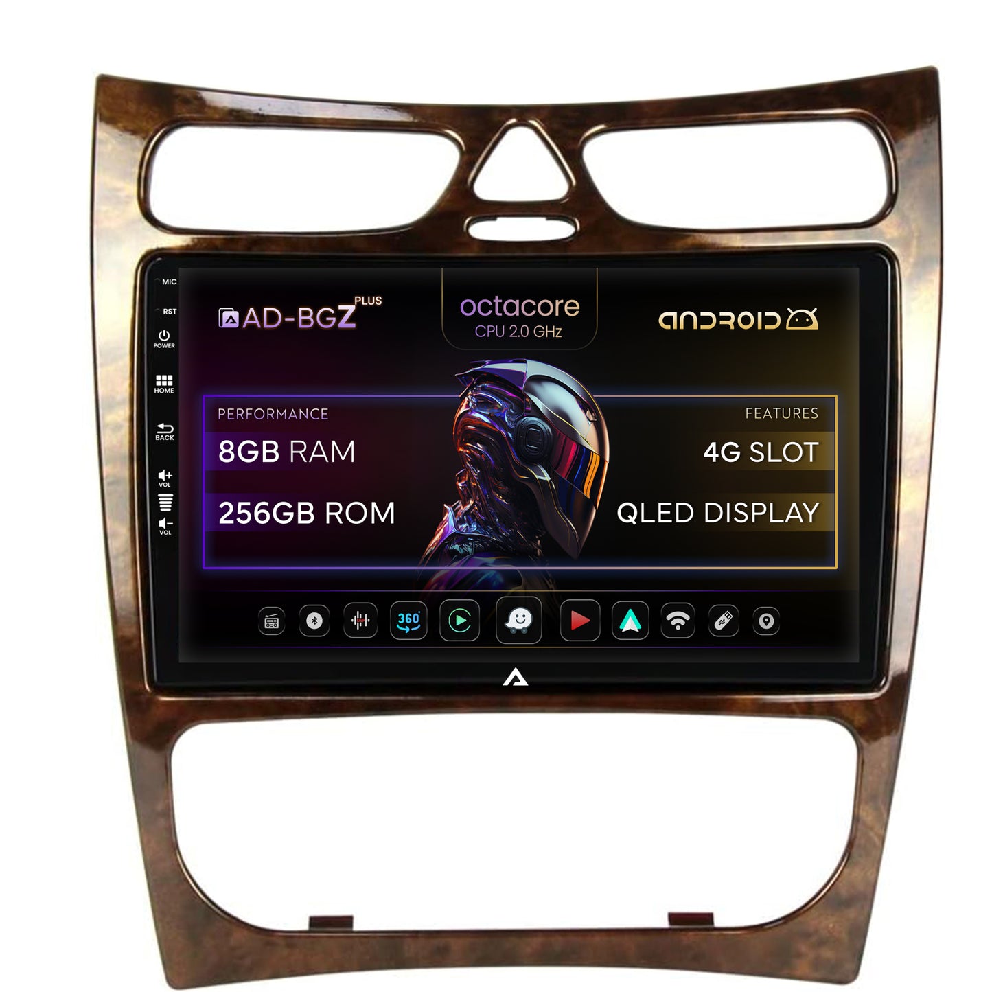 Navigatie Mercedes Benz CLK W209 (2000-2005), Android, Z-Octacore / 8GB RAM + 256GB ROM, 9 INCH - AD-BGZ9008+AD-BGRKIT416V4