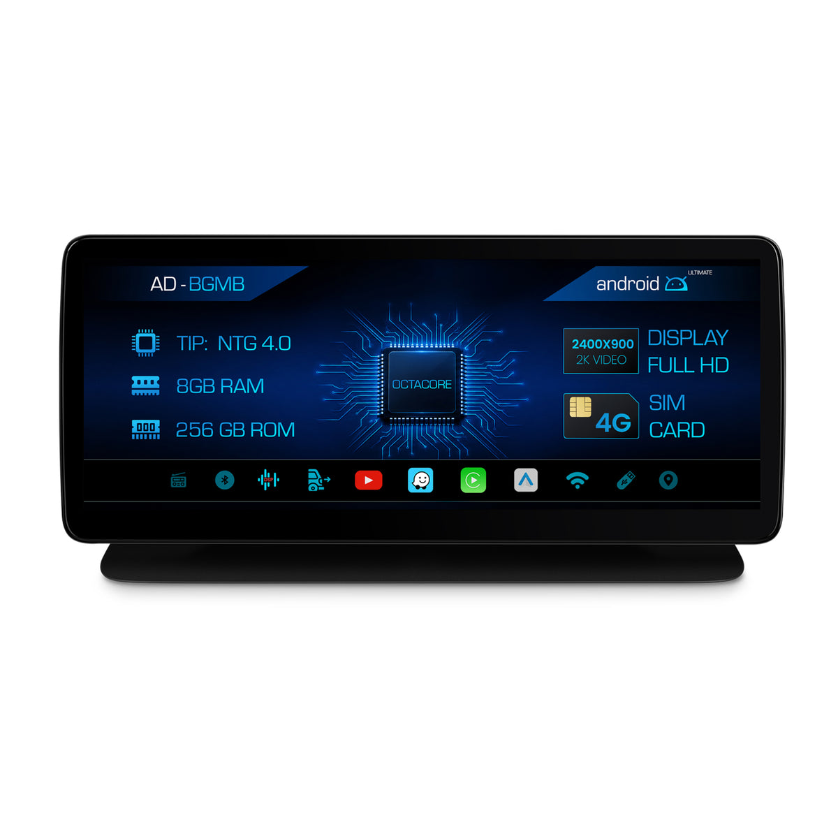 Navigatie Mercedes Benz CLS W218 (2010-2012), NTG 4.0, Android 13, MB-Octacore, 8GB RAM + 256GB ROM, 12.3 Inch - AD-BGMB1000840+AD-BGRKITMB012