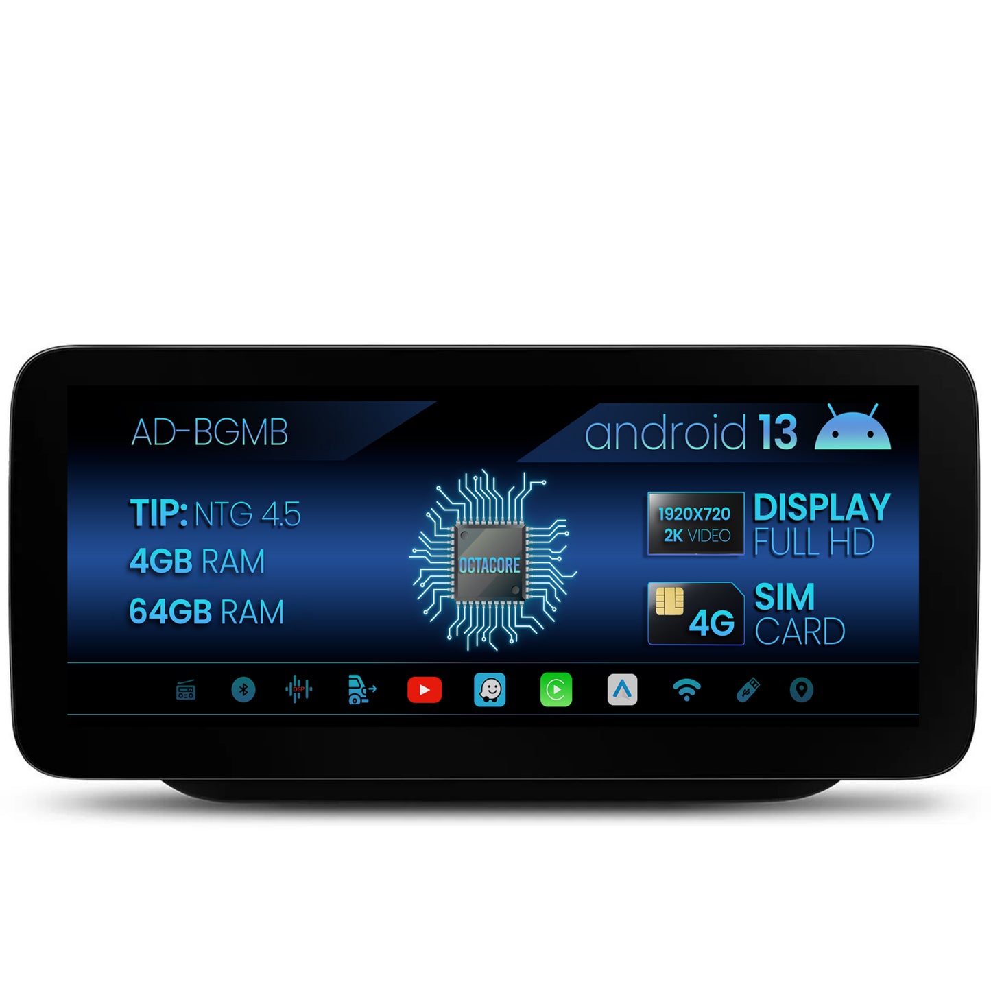 Navigatie Mercedes Benz CLS W218 2013, NTG 4.5, Android 13, MB-Octacore, 4GB RAM + 64GB ROM, 12.3 Inch - AD-BGMB1200445+AD-BGRKITMB012