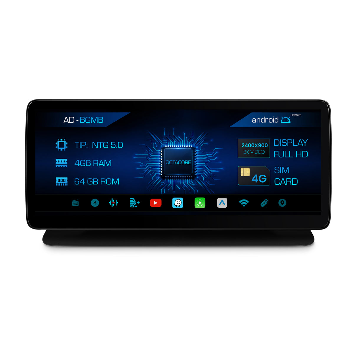 Navigatie Mercedes Benz CLS W218 (2014-2017), NTG 5.0, Android 13, MB-Octacore, 4GB RAM + 64GB ROM, 12.3 Inch - AD-BGMB1200450+AD-BGRKITMB012