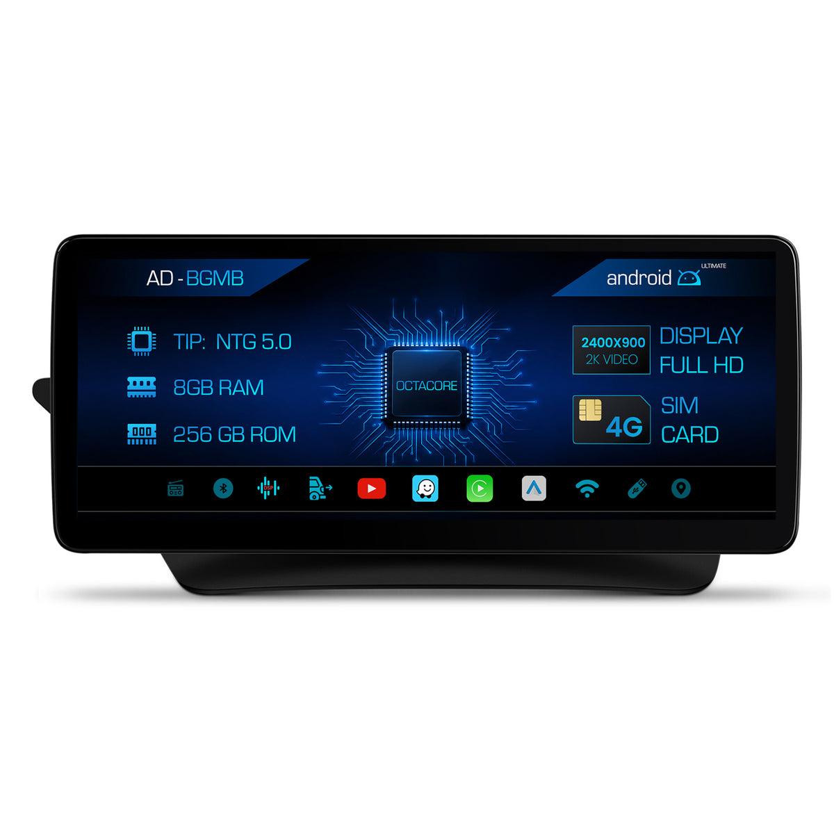 Navigatie Mercedes Benz E-Class C207 (2015-2016), NTG 5.0, Android 13, MB-Octacore, 8GB RAM + 256GB ROM, 12.3 Inch - AD-BGMB1200850+AD-BGRKITMB010