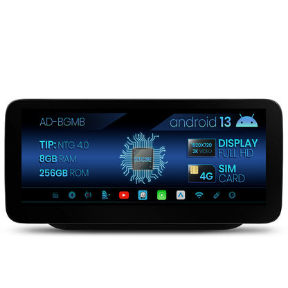 Navigatie Mercedes Benz G-Class G500 W461 W463 (2008-2011), NTG 4.0, Android 13, MB-Octacore, 8GB RAM + 256GB ROM, 12.3 Inch - AD-BGMB1000840+AD-BGRKITMB015