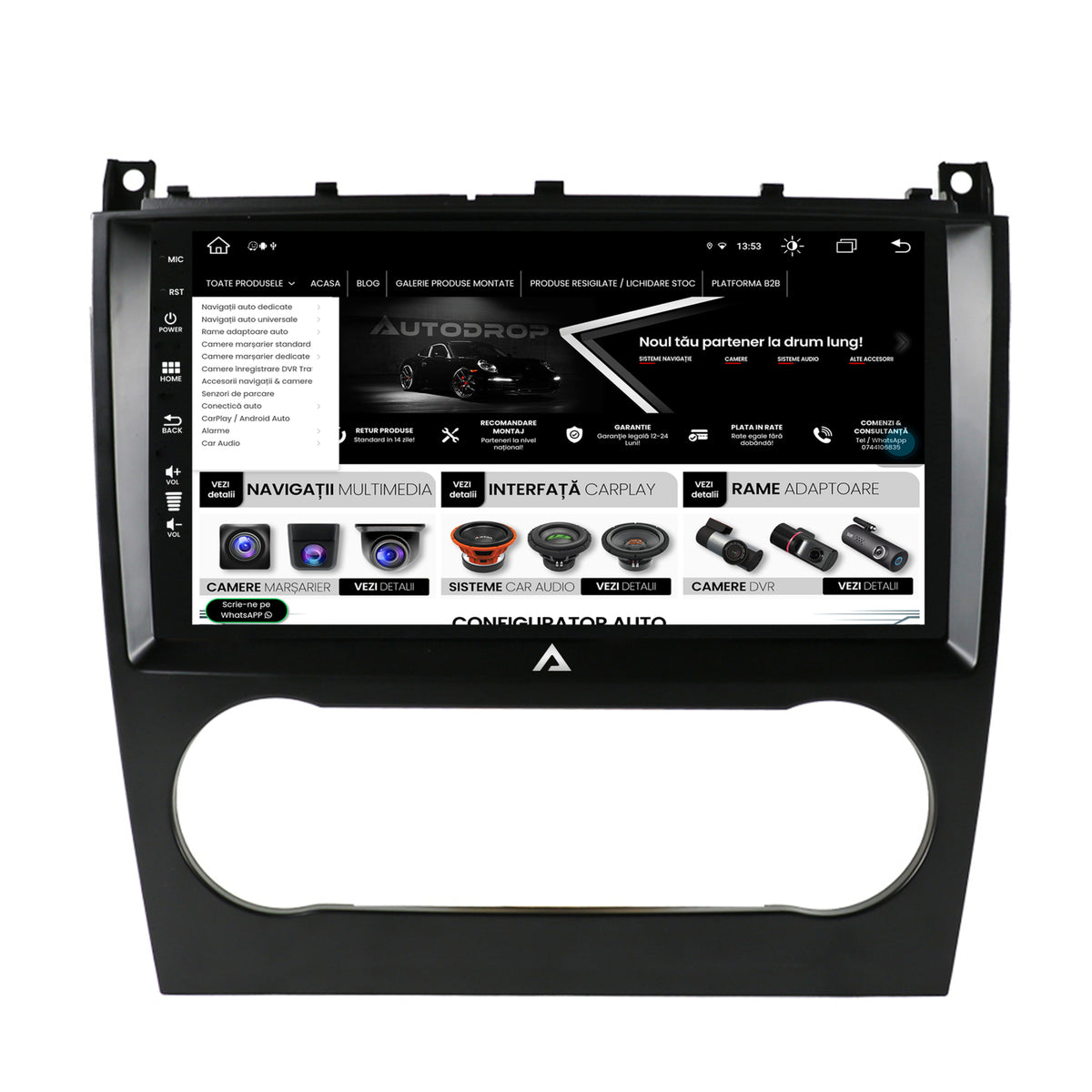 Navigatie Mercedes Benz G-Class W463 (2009-2012), Android, Z-Octacore / 8GB RAM + 256GB ROM, 9 INCH - AD-BGZ9008+AD-BGRKIT414v2