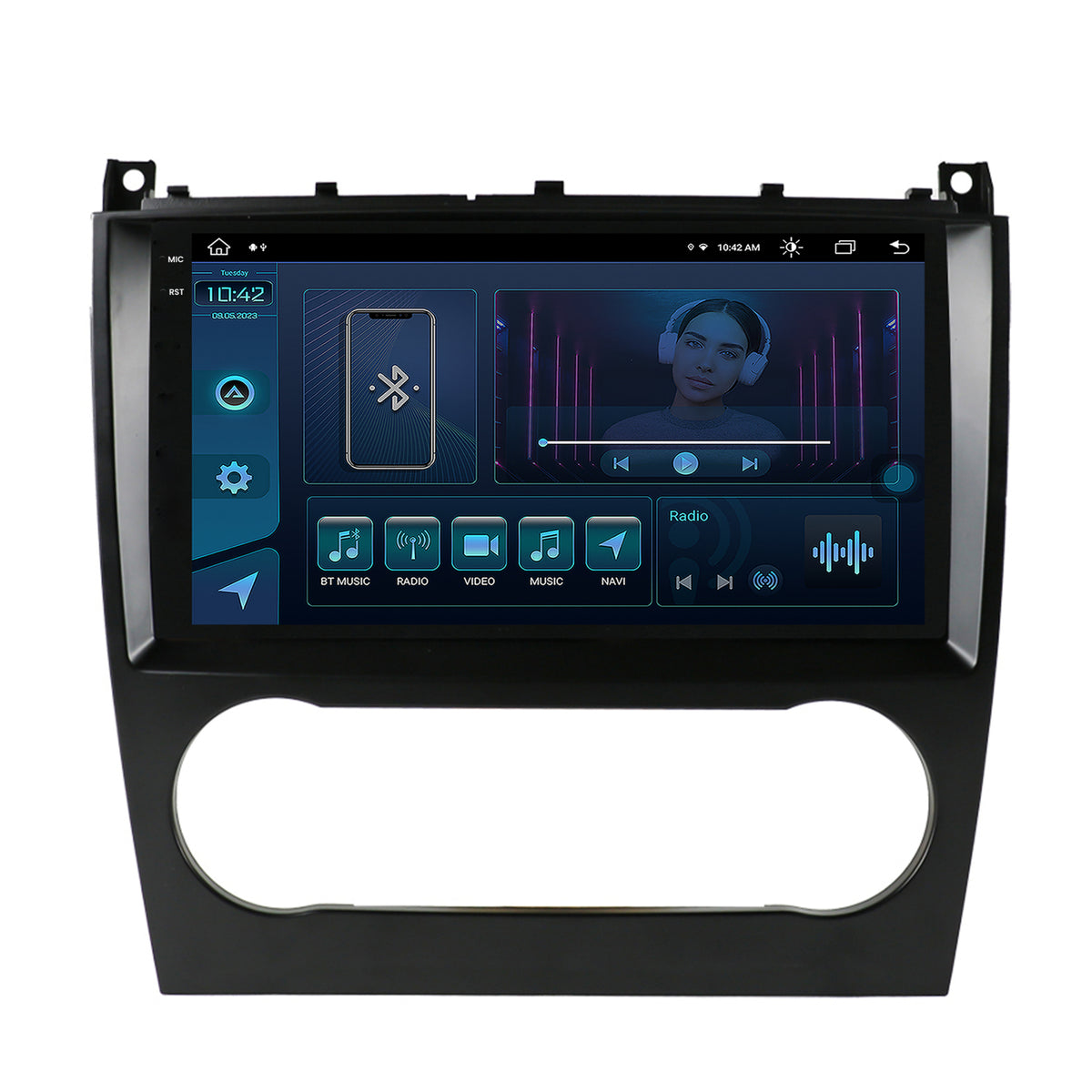 Navigatie Mercedes Benz G-Class W463 (2009-2012), Android, X-Octacore / 8GB RAM + 256GB ROM, 9.5 Inch - AD-BGX9008+AD-BGRKIT414v2