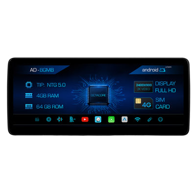 Navigatie Mercedes Benz G-Class W463 (2016-2018), NTG 5.0, Android 13, MB-Octacore, 4GB RAM + 64GB ROM, 12.3 Inch - AD-BGMB1200450V4