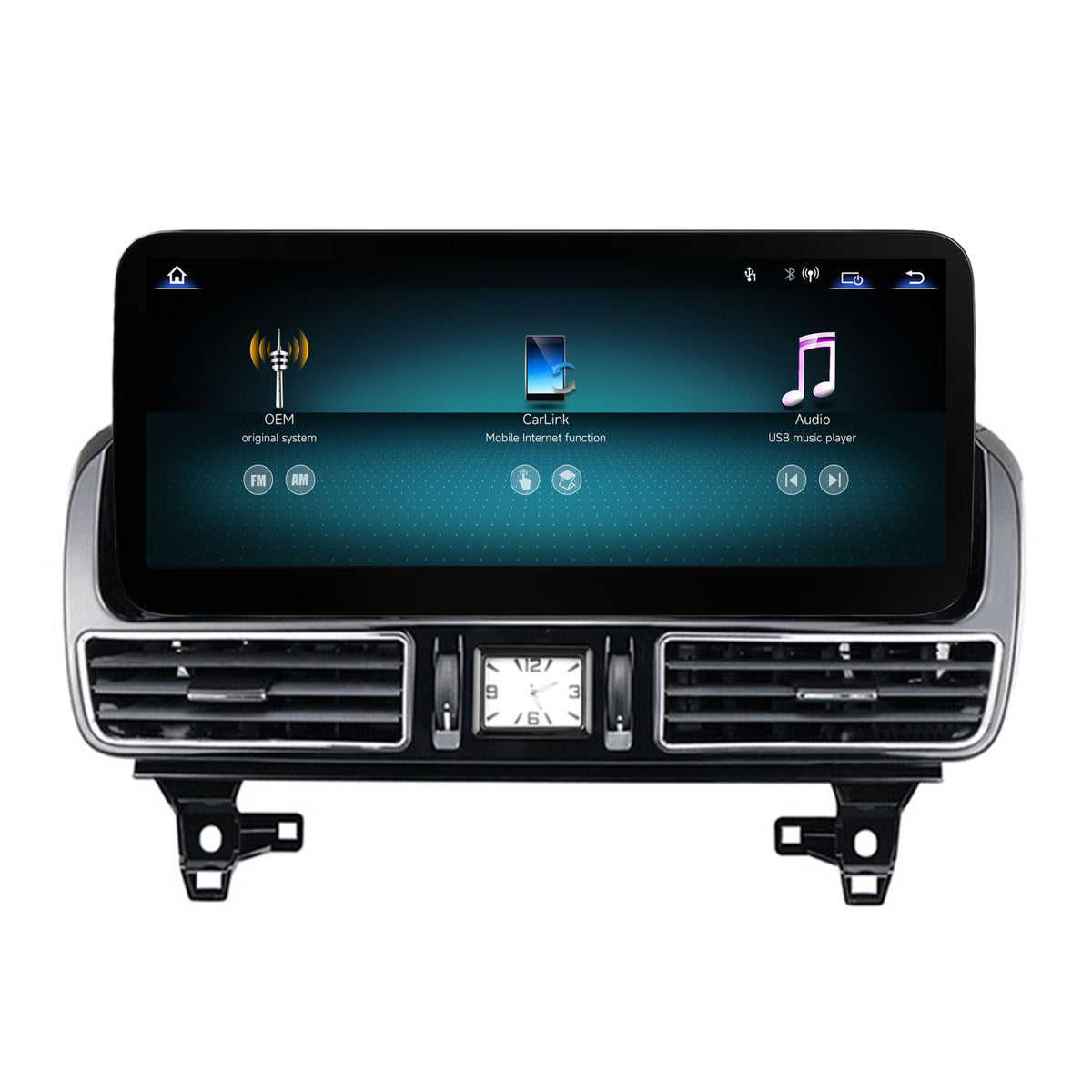 Navigatie Mercedes Benz GLE W166 / GLS X166 (2016-2018), Linux OS & OEM, NTG 5.0, CarPlay & Android Auto Wireless, MirrorLink, Camera AHD, 12.3 Inch - AD-BGMBLNX1250+AD-BGRKITMB017