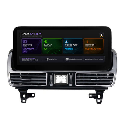 Navigatie Mercedes Benz GLE W166 / GLS X166 (2016-2018), Linux OS & OEM, NTG 5.0, CarPlay & Android Auto Wireless, MirrorLink, Camera AHD, 12.3 Inch - AD-BGMBLNX1250+AD-BGRKITMB017