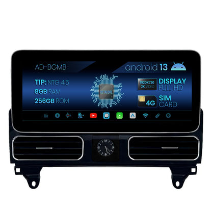Navigatie Mercedes Benz ML/GL W166 X166 (2012-2015), NTG 4.5, Android 13, MB-Octacore, 8GB RAM + 256GB ROM, 12.3 Inch - AD-BGMB1200845+AD-BGRKITMB016